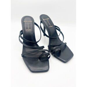 Revolve Black Suede Studio Strappy Heels 37 NEW!!!!